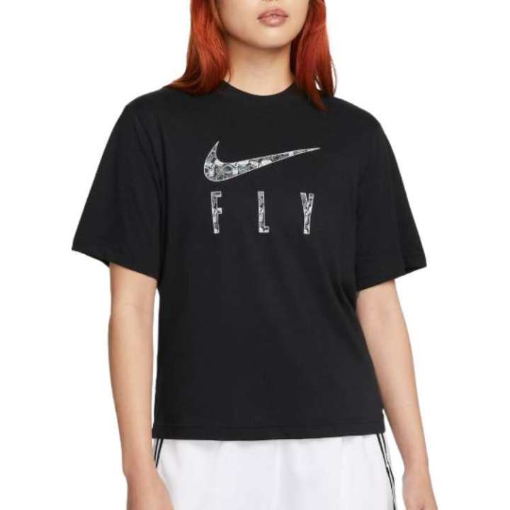 Nike Nike T Shirts Women's Black Crew Neck Moderate Straight Fit