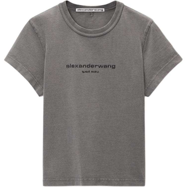 Alexander Wang Logo appliqué Shrunken T shirt