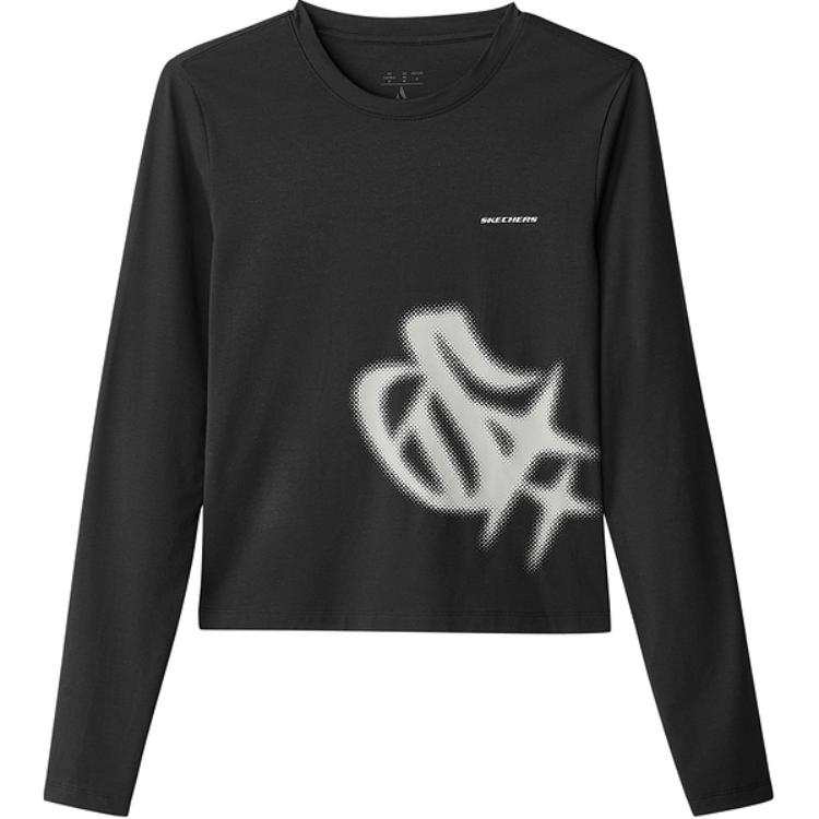 Skechers T Shirt Women's Carbon Black