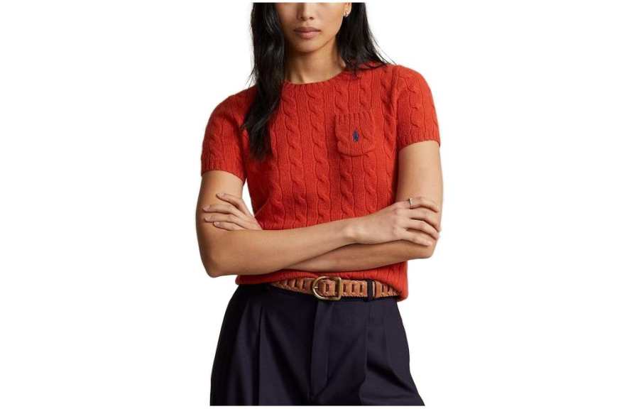 Polo Ralph Lauren FW23 Sweater Slim Fit Women's Red