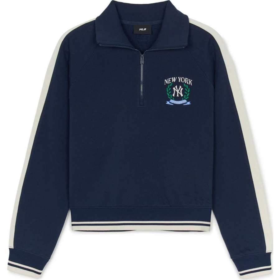 MLB New York Yankees Varsity SPORT IVE TRACK Sweatshirt Women's Marine Blue