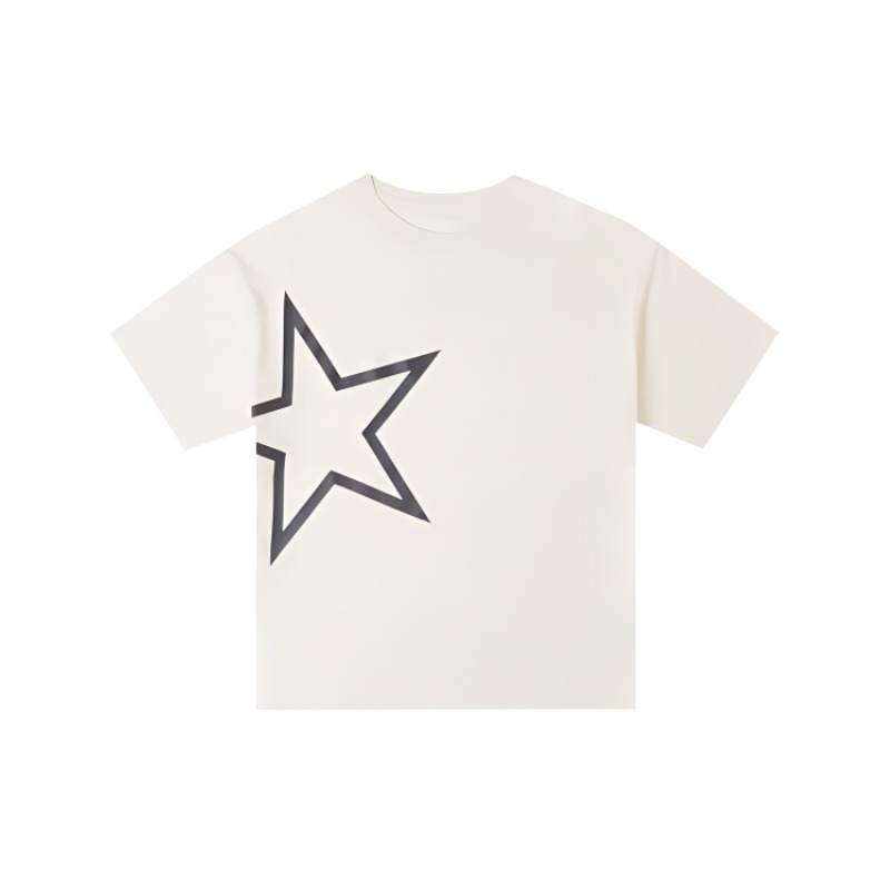 Converse T Shirts Women's Ecru Crew Neck Moderate Other