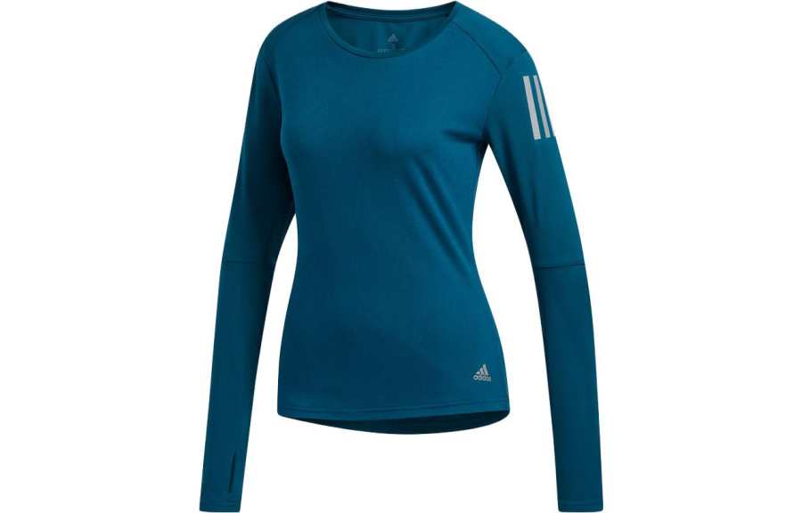 Adidas Adidas T Shirts Women's Indigo Crew Neck Moderate Straight Fit