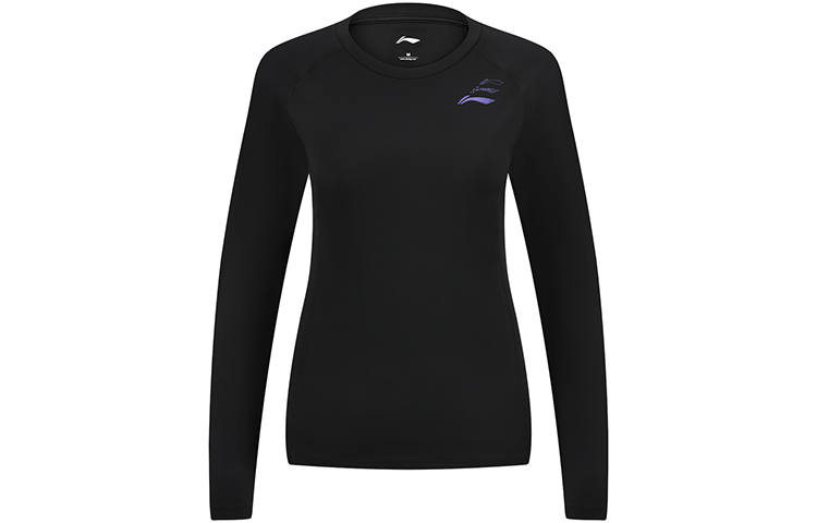 Li-Ning Li Ning Sweatshirts Women's Black Crew Neck Moderate Regular