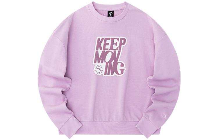 ANTA Life Collection Sweatshirts Women's Purple Crew Neck Moderate Regular