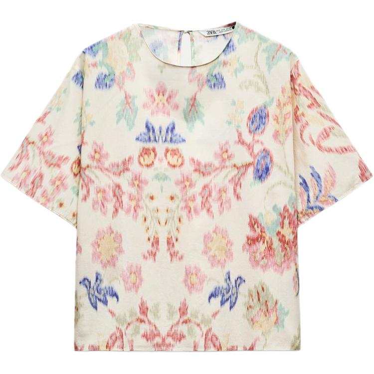 ZARA ZW Regular T Shirt Women's Multicolor