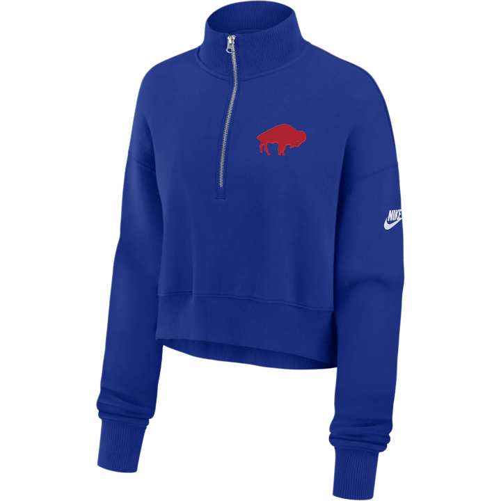 Nike Nike Buffalo Bills Rewind Phoenix Women's Nike Nfl Cropped 1/4-Zip Crew