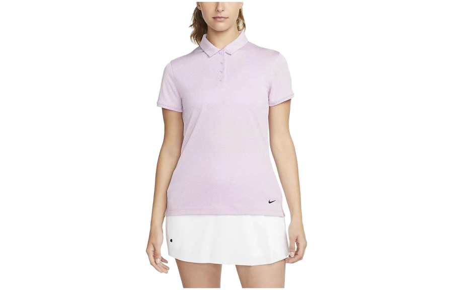 Nike Nike Polo Shirts Women's Pink Polo Collar Moderate Straight Fit