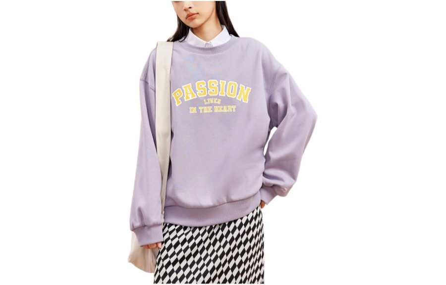ANTA Sweatshirts Women's Gray Crew Neck Thickened Regular