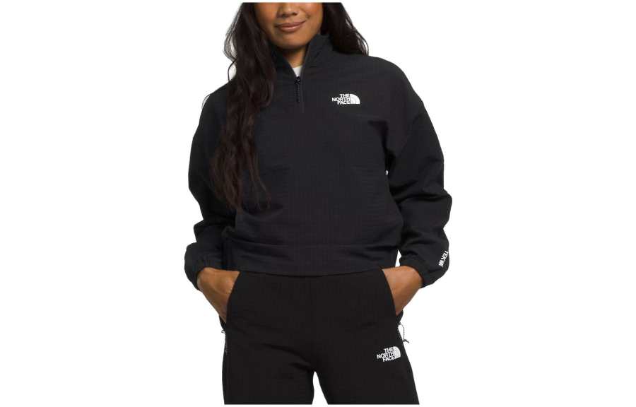 THE NORTH FACE Sweatshirts Women's Black Stand Collar Moderate Regular