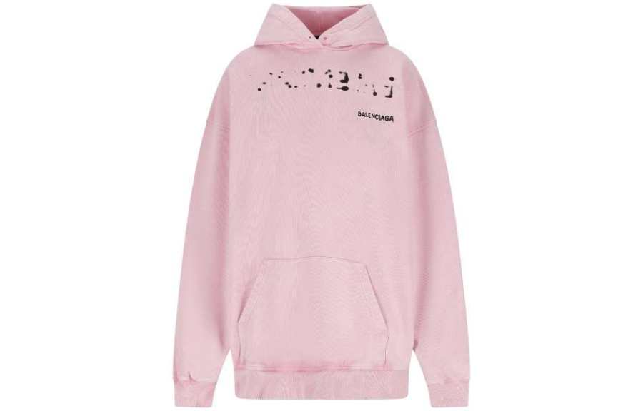 Balenciaga Medium Fit Hoodie 'Faded Pink/Black'