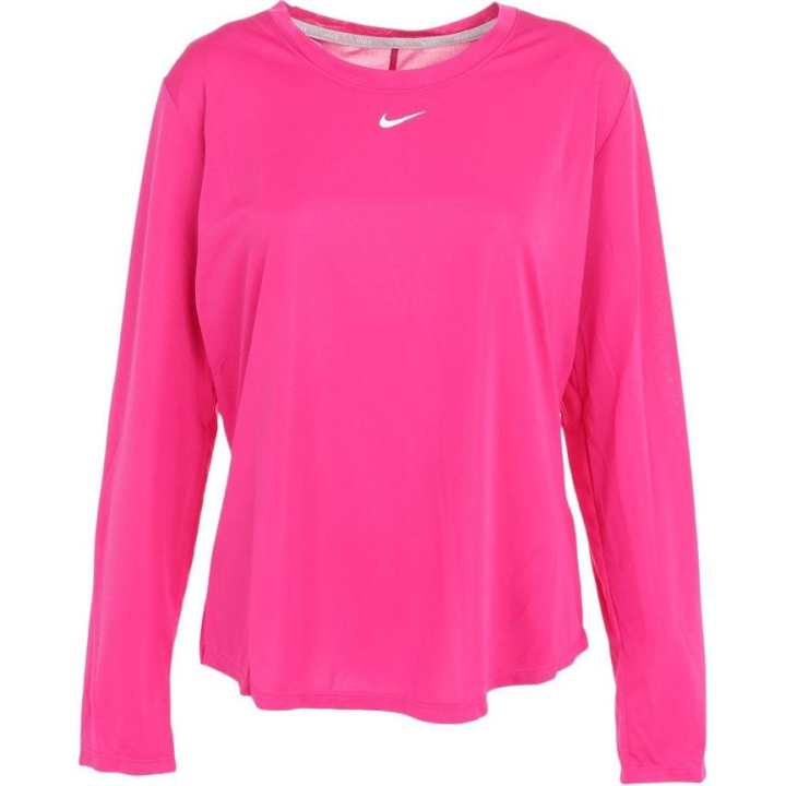Nike Nike T Shirts Women's Fuchsia Crew Neck Moderate Straight Fit