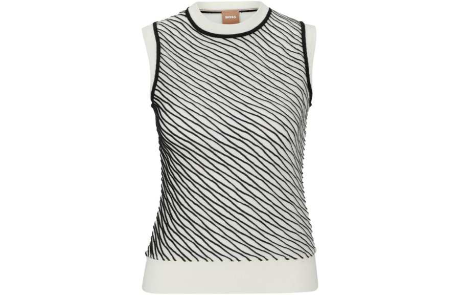 HUGO BOSS Hugo Boss patterned-knitted sleeveless top