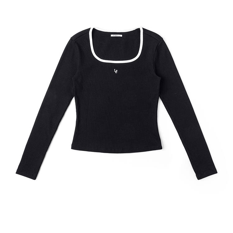 Lee T Shirts Women's Black Crew Neck Moderate