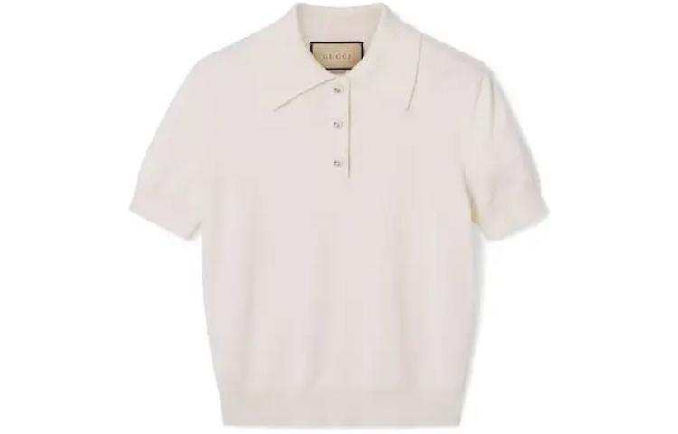 GUCCI Polo Shirt Women's Ivory White
