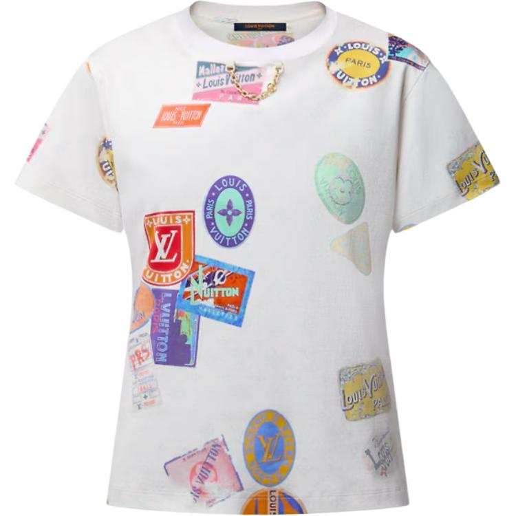 LOUIS VUITTON Lv Mahina Patch Print T Shirt