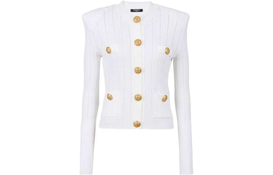 BALMAIN 【Previous Season】fine-knit button-fastening cardigan