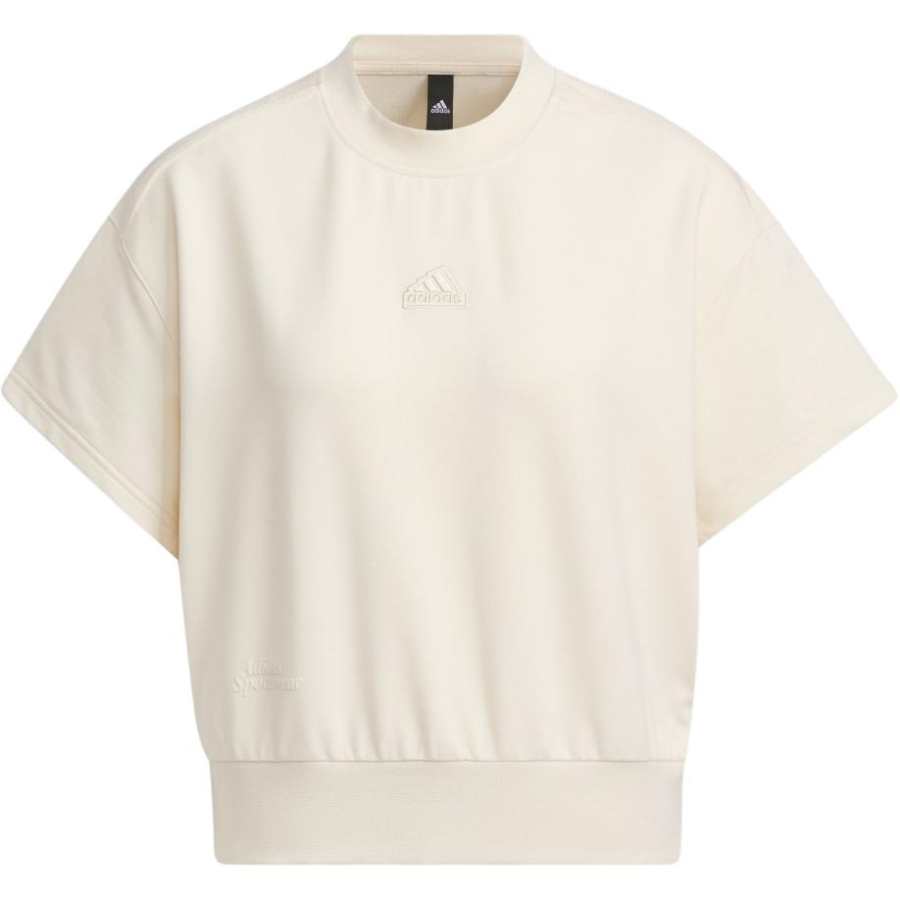 Adidas Adidas Drop Shoulder Sleeve T Shirt Women's Apricot
