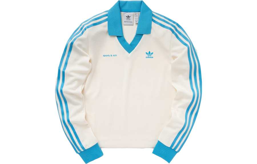 Adidas Originals X Sporty & Rich Soccer Jersey Cream/Baby Blue