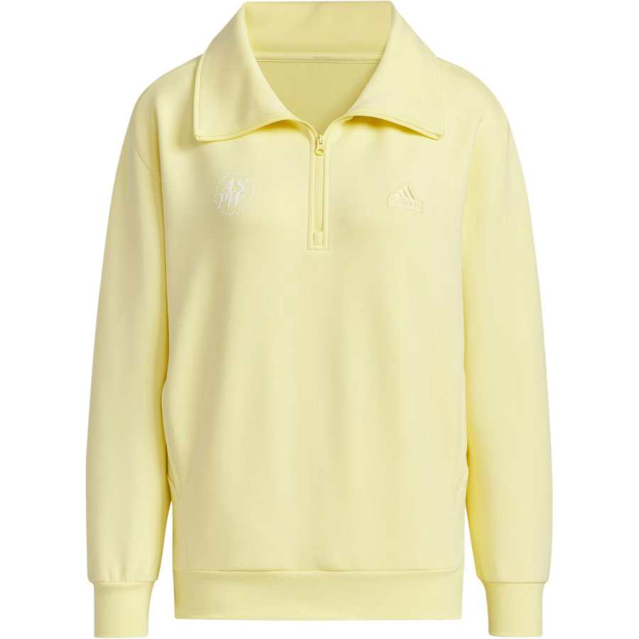 Adidas Adidas Lounge HALF ZIP SWEATSHIRT HOODIE Sweatshirt Women's Yellow