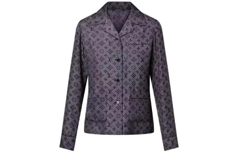 LOUIS VUITTON Inverted Mahina Monogram Pajama Shirt
