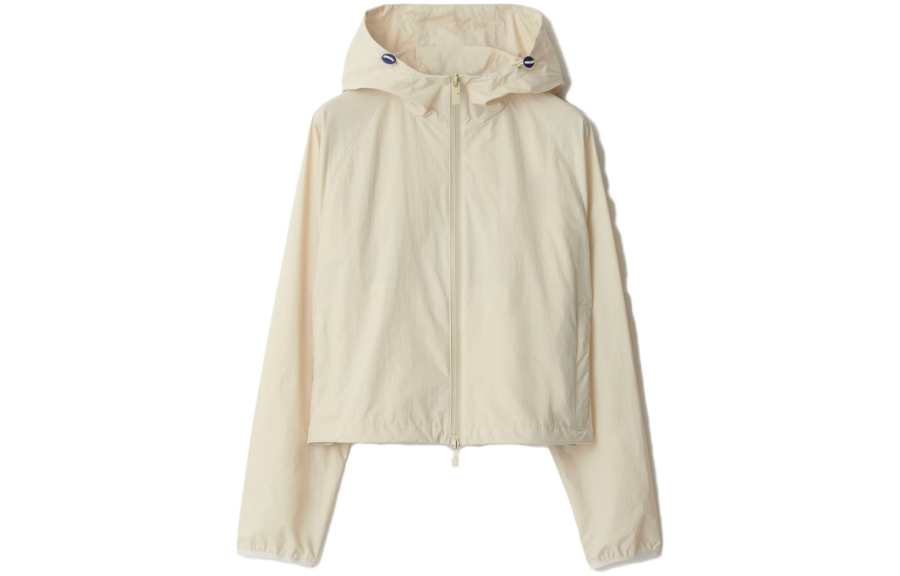 Burberry Equestrian Knight Hooded Cropped Zip Up Jacket