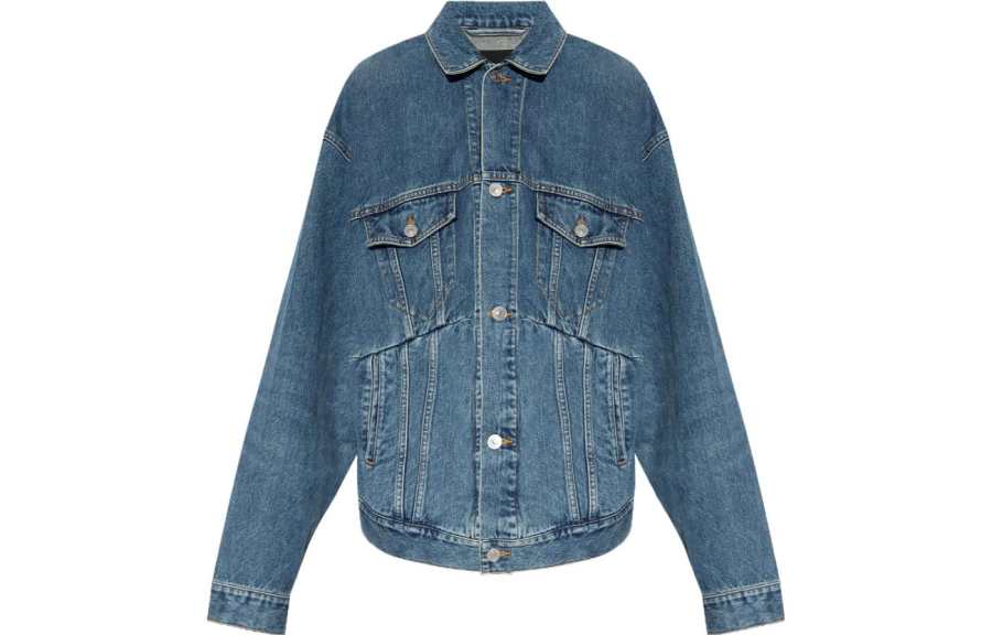 Balenciaga Jackets & Coats Regular Fit Women's Blue