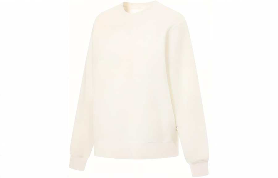 Li-Ning Li Ning Fitness Series Sweatshirts Women's Ivory Crew Neck Moderate Regular