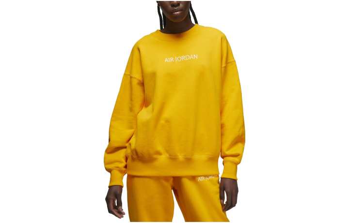 Jordan Jordan Air Sweatshirts Women's Yellow Crew Neck Moderate Other