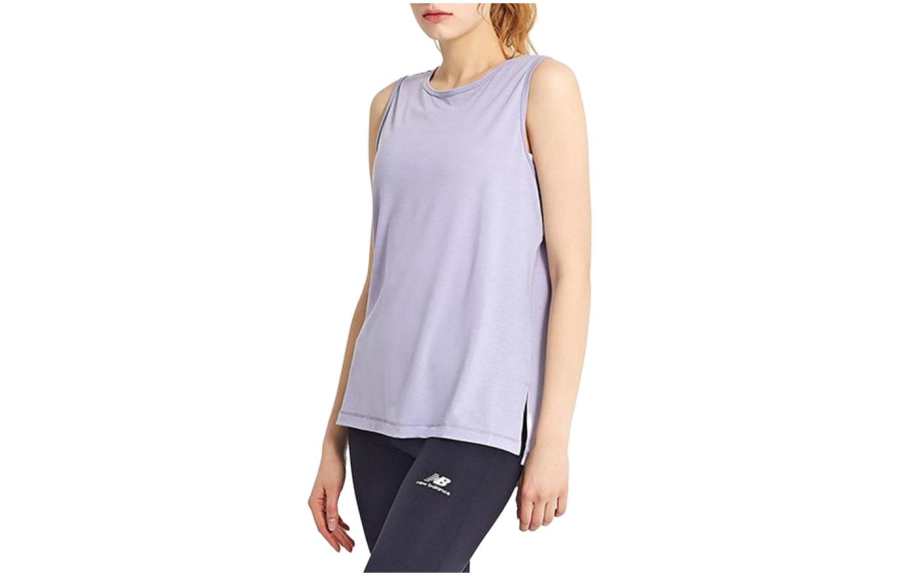 New Balance New Balance Nasiti VQJ T Shirts Women's Purple Crew Neck Moderate Other