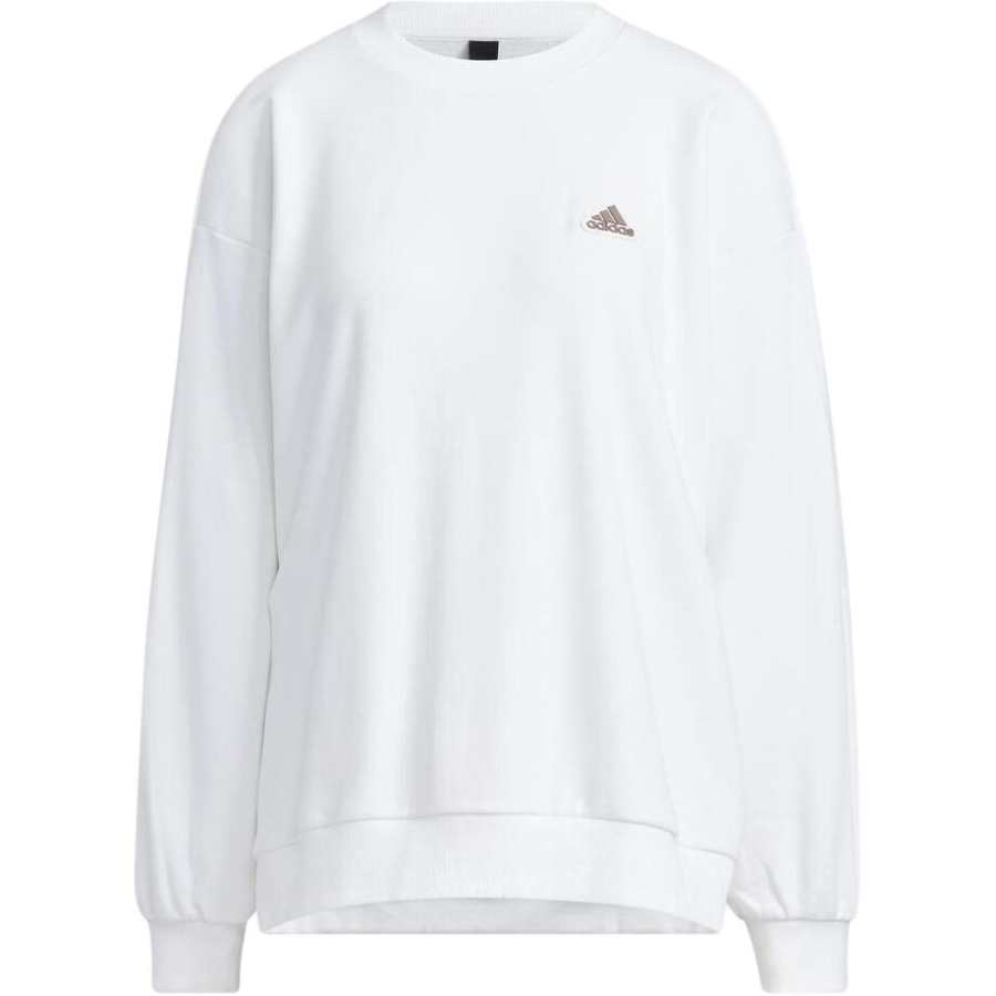 Adidas Adidas Sweatshirts Women's White Crew Neck Moderate Regular