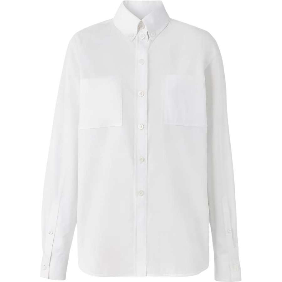 Burberry Shirts Women's White Lapel Moderate Other