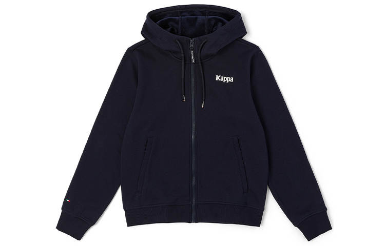 Kappa Sweatshirts Women's Midnight Blue Black 906 Hooded Thickened Regular