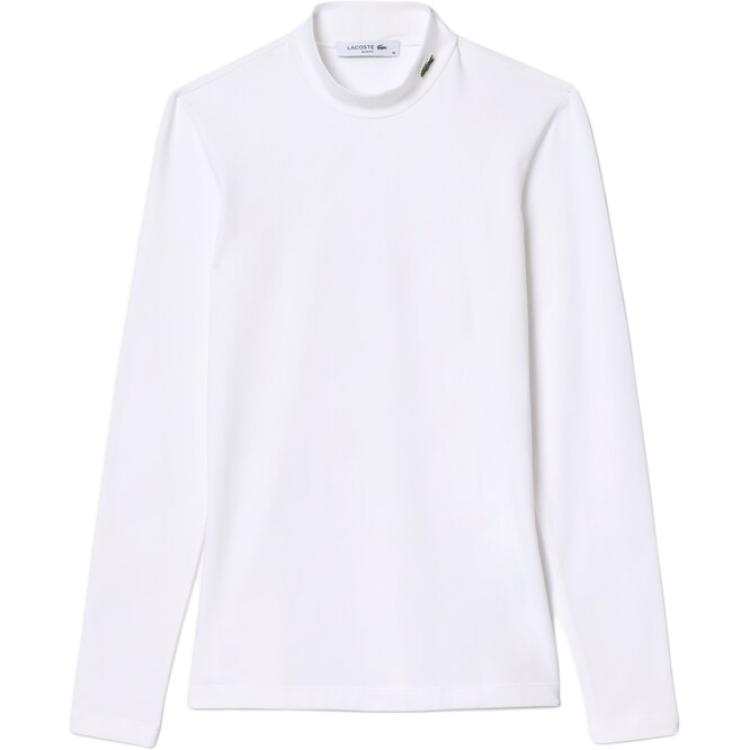 LACOSTE T Shirts Women's White Turtleneck Moderate