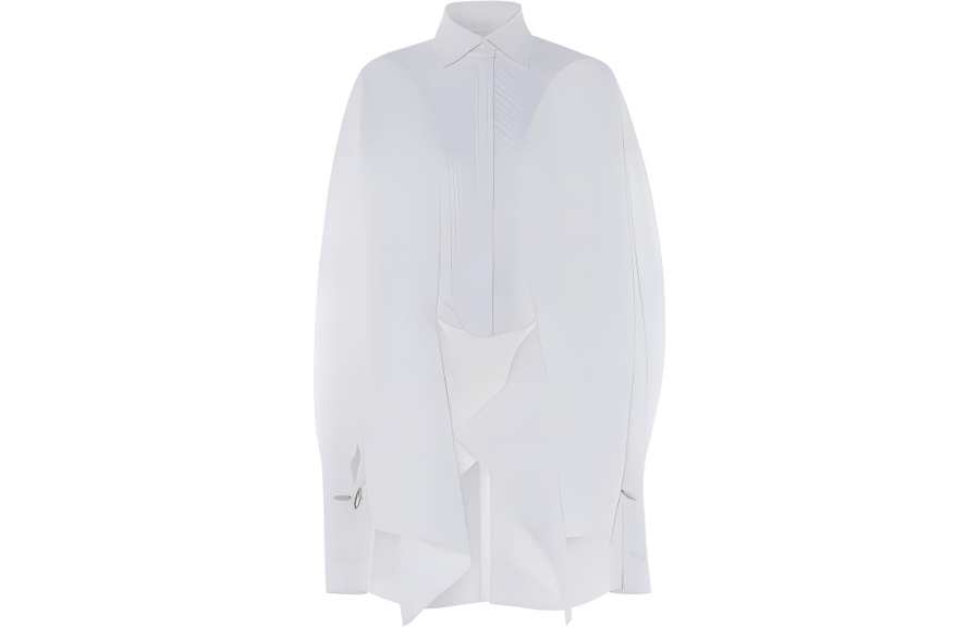 Mugler Shirts Women's White Pointed Collar Moderate Other