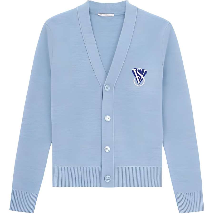 Victoria's Secret THE MIX Knitted Fabric Cardigan Unisex Denim Blue