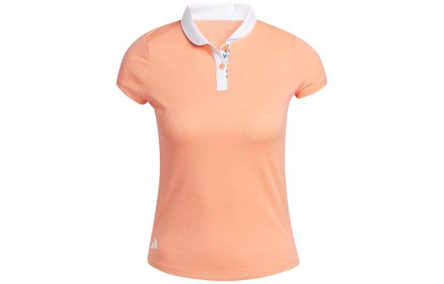 Adidas Adidas Polo Shirts Women's Orange Polo Collar Moderate Straight Fit