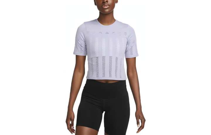 Nike Nike T Shirts Women's Indigo Mist Crew Neck Moderate Straight Fit
