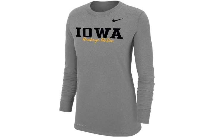 Nike Nike T Shirts Women's Gray Crew Neck Moderate Straight Fit