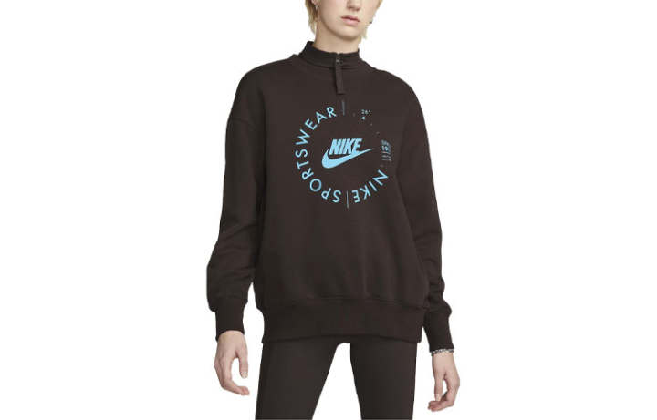 Nike Nike Sweatshirts Women's Brown Crew Neck Moderate Regular