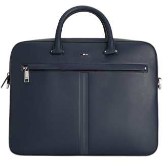 HUGO BOSS Artificial Leather Handbag Briefcase Unisex Dark Blue