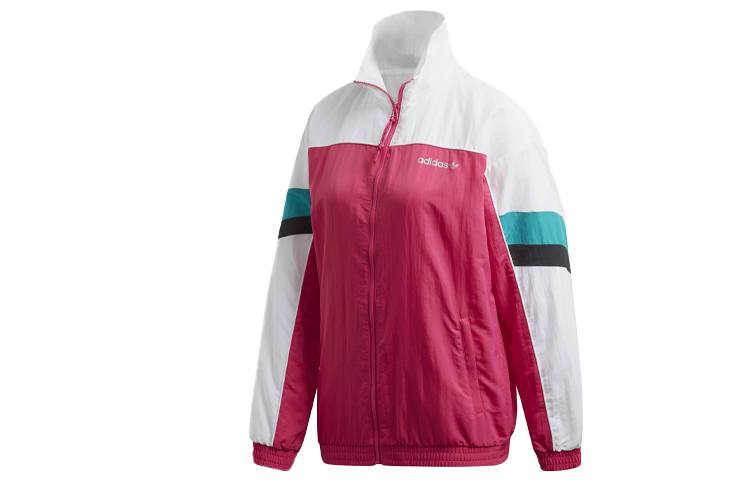 Adidas Originals Tech Track Top Jackets Women's Magenta Stand Collar Moderate Workwear