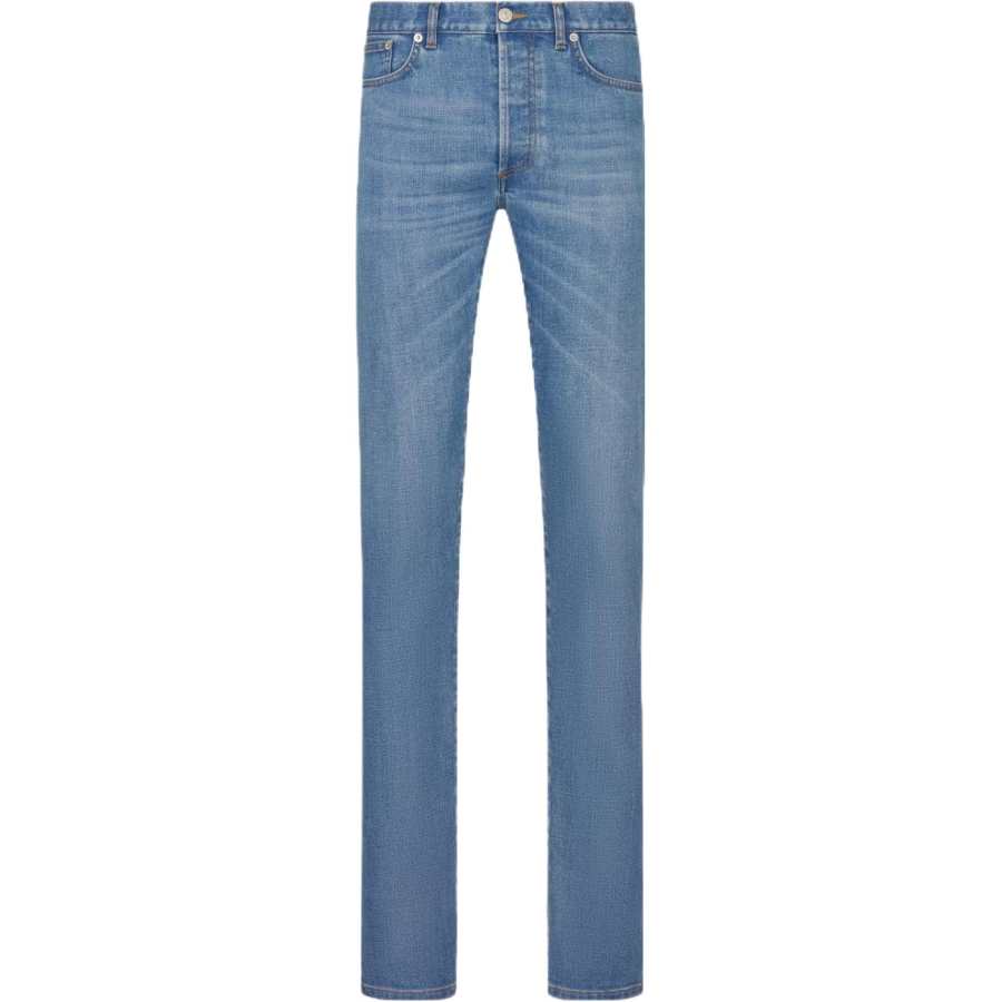 DIOR DIOR Jeans Men's Blue Moderate Straight Fit Pants