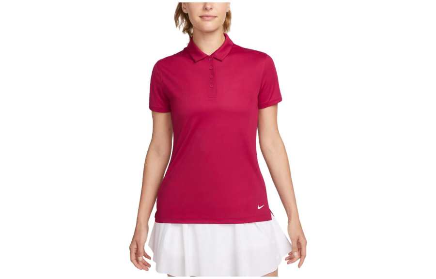 Nike Nike Polo Shirts Women's Pink Polo Collar Moderate Straight Fit