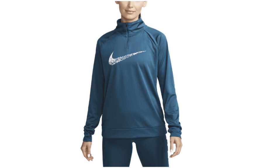 Nike Nike T Shirts Women's Blue Stand Collar Moderate Straight Fit