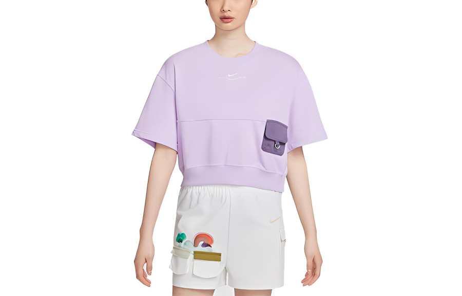 Nike Nike Drop Shoulder Sleeve T Shirt Women's Lavender