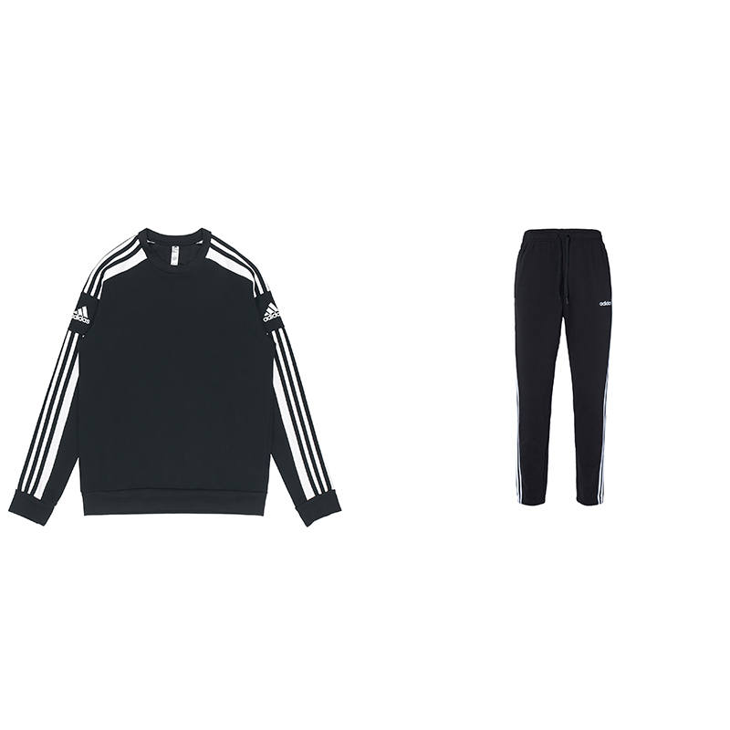 Adidas Adidas Crew Neck Pullover Comfortable Fleece Lined Long Sleeved Logo Print Stripes Vintage Knitted Fabric Pants