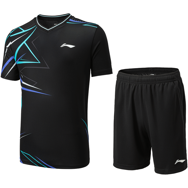Li-Ning Li Ning Badminton Collection Badminton Jersey Set Unisex Black