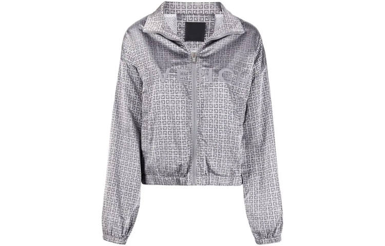 Givenchy Givenchy Jackets Women's Gray Stand Collar Moderate Other