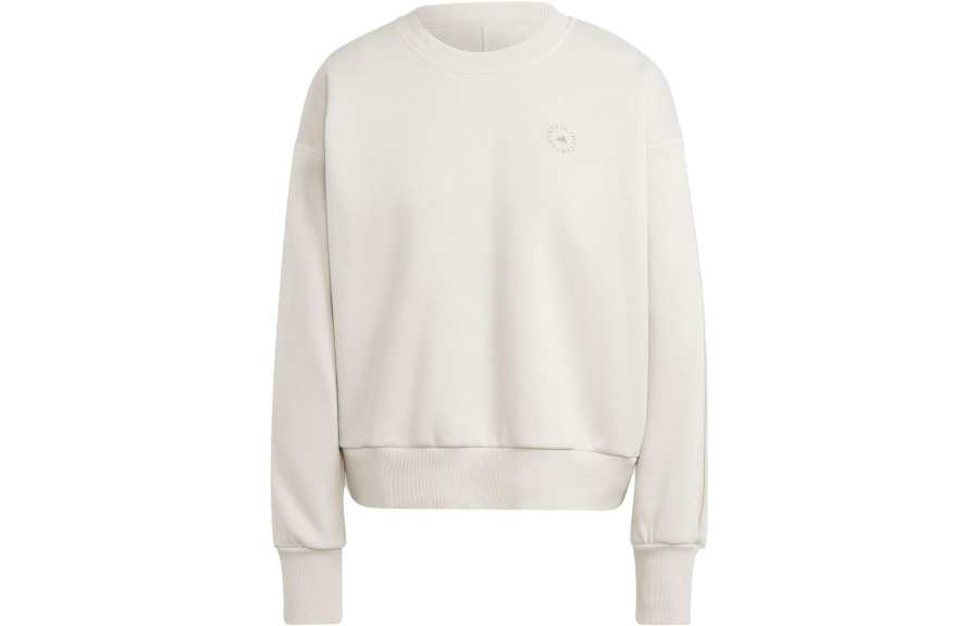 Adidas Adidas X Stella McCartney Sweatshirts Women's Ecru Crew Neck Moderate Regular
